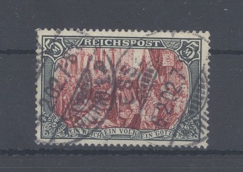 Dt. Reich Michel Nummer 66 IV, 5 Mark Reichspost gestempelt