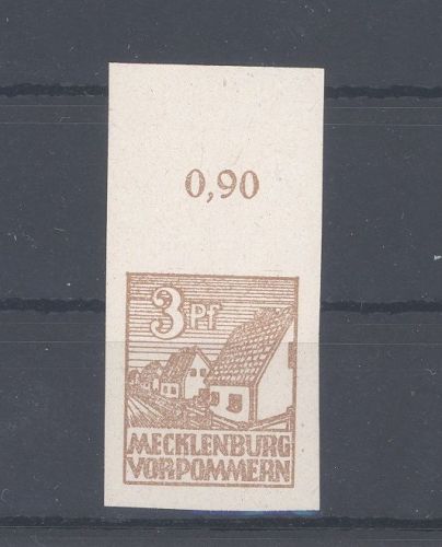 SBZ Michel Nummer 29xb, 3 Pfg. Freimarke 1946 **, geprüft BPP