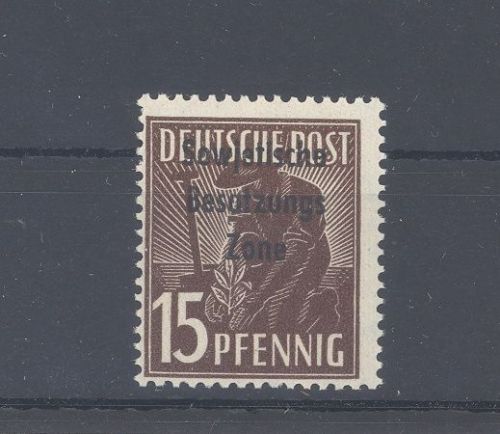 SBZ Michel Nummer 187b, 15 Pfg, Freimarke 1948 **, geprüft BPP