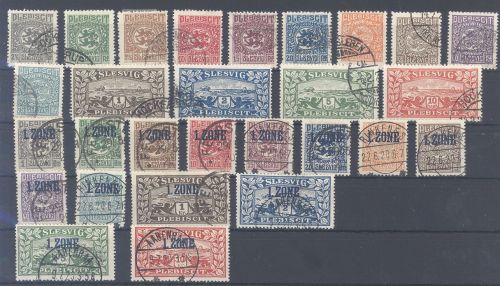 Dt. Abstimmung Schleswig Michel Nummer 1-28 gestempelt