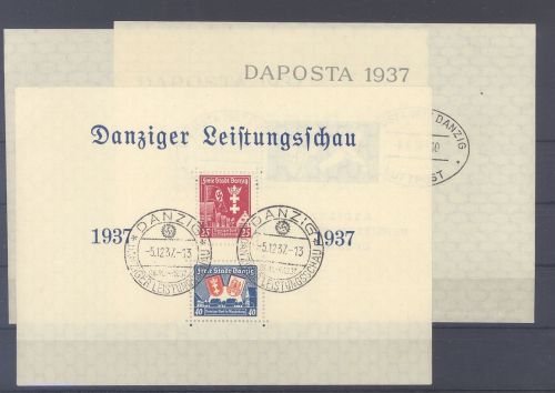 Danzig Block 1-3 gestempelt mit SST