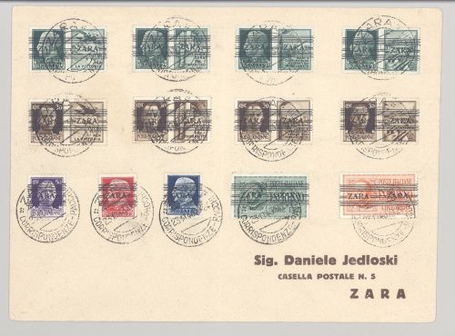 Dt. Bes. 2. WK Zara Michel Nummer 32-38 auf Sammlerbrief