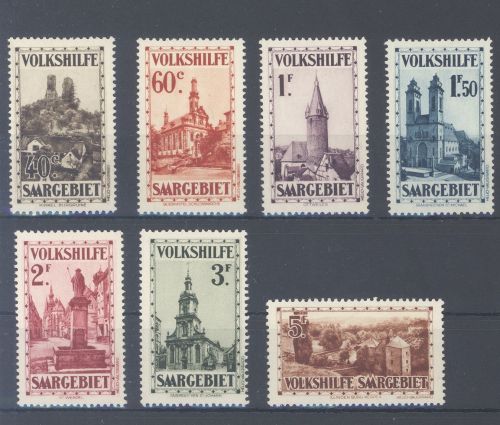 Saargebiet Michel Nummer 161-67, Volkshilfe 1932 ungebraucht *