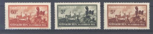 Saargebiet Michel Nummer 168-70, Neunkirchen 1933 **