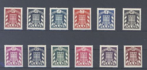 Saarland Dienst Michel Nummer 33-44, Dienst 1949 **