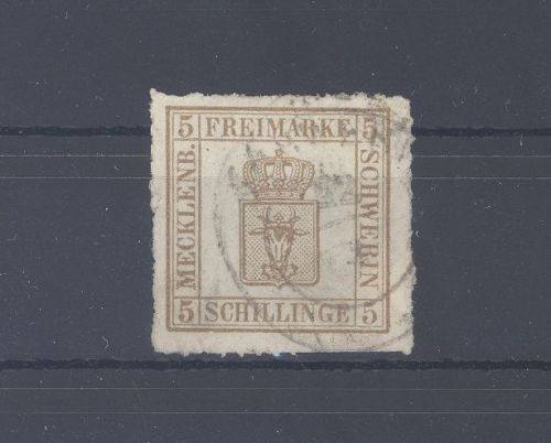 Mecklenburg-Schwerin Michel Nummer 8, 3 Schiling 1864 gestempelt