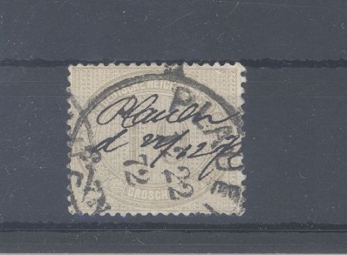 Dt. Reich Mi.Nr 12, 10 Gr. Ortsstempel und Federzugentwertung, gp. BPP