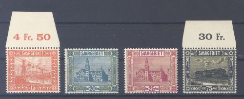 Saargebiet Michel Nummer 98-101, Freimarken 1923 **