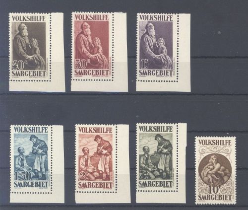 Saargebiet Michel Nummer 128-34, Volkshilfe 1928 ungebraucht *