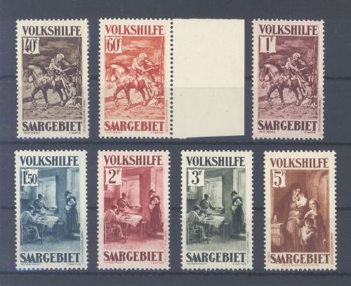 Saargebiet Michel Nummer 151-57, Volkshilfe 1931 ungebraucht *