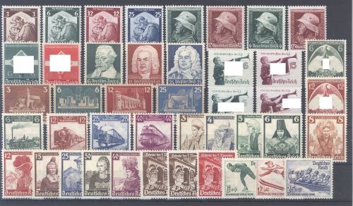 Dt. Reich Michel Nummer 565-602, Jahrgang 1935 ohne Block 3 **