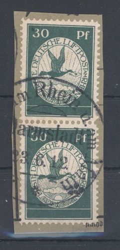 Dt. Reich Michel Nummer III, 30 Pfg. Flugpost 1912 gestempeltes Paar