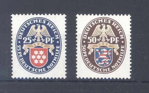 Dt. Reich Michel Nummer 400-401 aus Nothilfe 1926 **