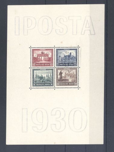 Dt. Reich Block 1, IPOSTA Block 1930 **