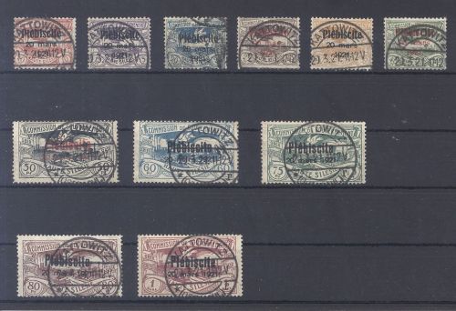 Dt. Abstimmung Oberschlesien Michel Nummer 30-40 gestempelt