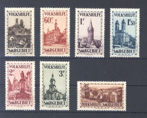 Saargebiet Michel Nummer 161-67, Volkshilfe 1932 ungebraucht *