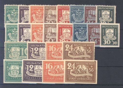 Dt. Lokalpost Lübbenau Michel Nummer 1-12 A-B **