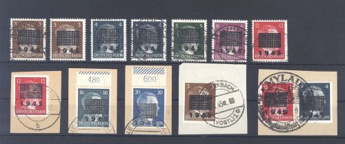 Dt. Lokalpost Netzschkau, **/gestempelter Posten auf Steckkarte