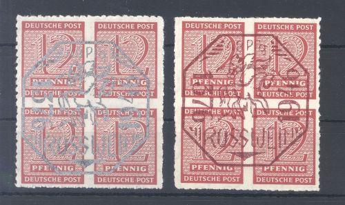 Dt. Lokalpost Rosswein, beide Viererblöcke **