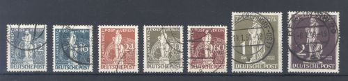 Berlin Michel Nummer 35-41 Stephan 1949 gestempelt, teils Topstempel