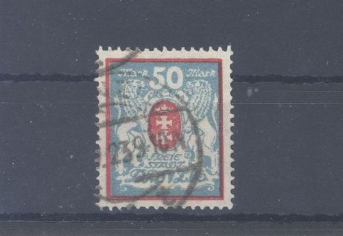 Danzig Michel Nummer 127y F, 50 Mark 1922 gestempelt, geprüft BPP