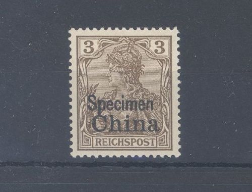 Deutsche Post China Specimen Michel Nr. 15 SP, 3 Pfg. ungebraucht *