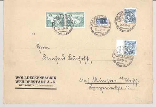 All. Besetzung und Bizone, 3 interessante Belege als Posten