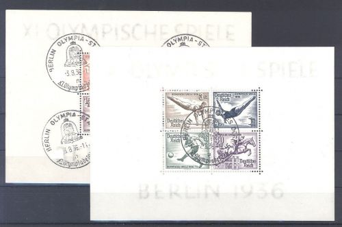Dt. Reich Block 5-6 Olympia-Blöcke mit SST
