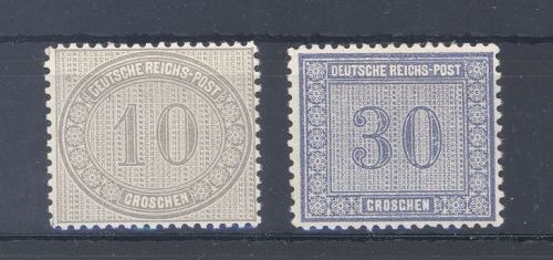 Dt. Reich Michel Nummer 12-13, Innendienst ungebraucht *, geprüft
