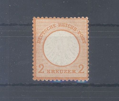 Dt. Reich Michel Nummer 24, 2 Kreuzer großes Brustschild NG