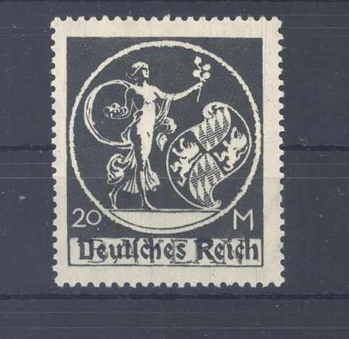 Dt. Reich Michel Nummer 138 II, 20 Mark Freimarke 1920 **, geprüft BPP
