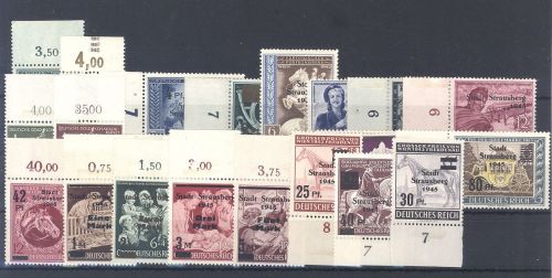 Dt. Lokalpost Strausberg Michel Nummer 7-30, Freimarken 1945 **