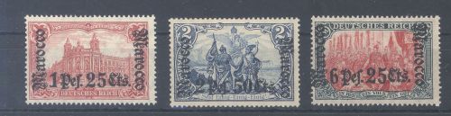 Deutsche Post Marokko Michel Nr. 43-45 aus 1906 ungebraucht *