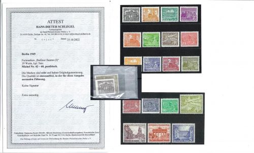Berlin Mi 42-60** Luxus Satz mit FA Schlegel BPP