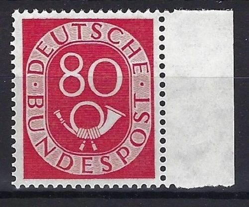 Bund Posthorn Mi 137**, rechter Bogenrand, geprüft Schlegel BPP