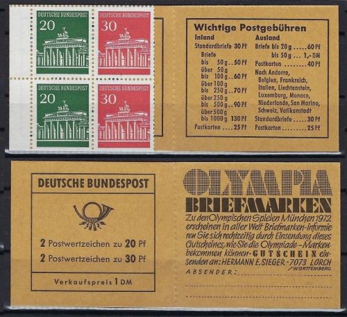 Bund MH 14 f postfrisch in guter Qualität