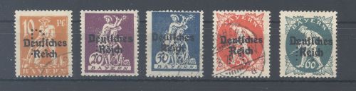 Bayern Portofreiheit, */gestempelter Posten aus Michel Nummer 32-37