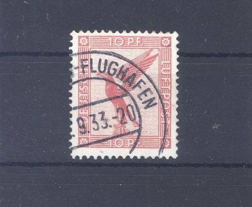 Dt. Reich Mi.Nr. 379 I, 10 Pfg. 1926 Plattenfehler I gestempelt, gp. BPP