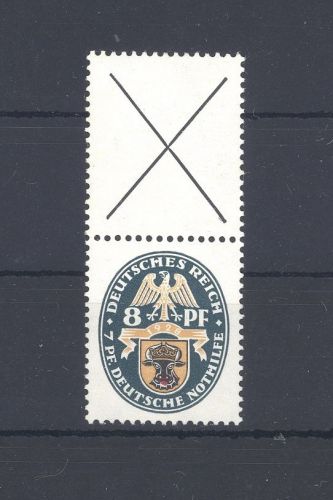 Dt. Reich Zusammendruck Mi.Nr. S 56, 8 Pfg. Nothilfe 1928 *, gp. BPP
