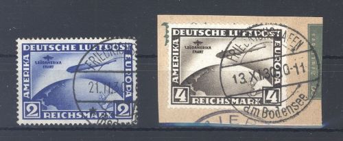 Dt. Reich Michel Nummer 438-39x, Südamerikafahrt gestempelt, gp. BPP