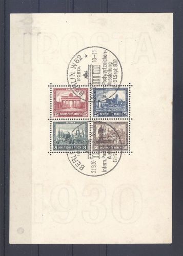 Dt. Reich, Block 1, IPOSTA Block gestempelt mit SST