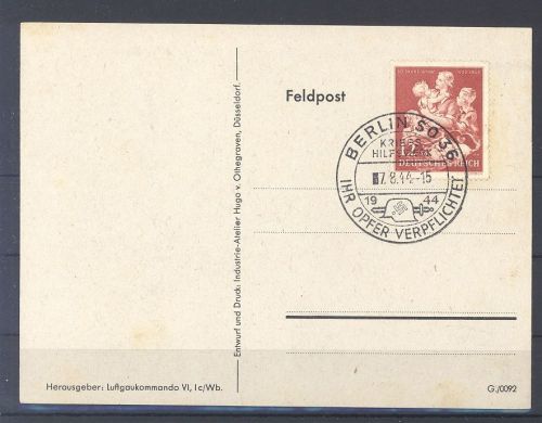 Dt. Reich, Propagandafälschung auf Kriegs WHW Berlin 1944