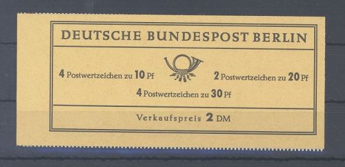 Berlin Markenheftchen Brandenburger Tor 1966 mit Plattenfehler I **