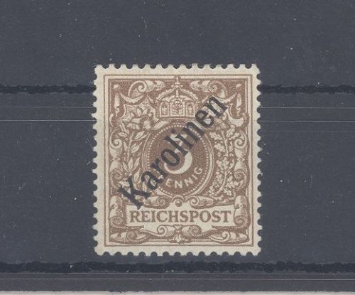 Dt. Kolonien Karolinen Michel Nummer 1 I, 3 Pfg. 1899 ungebraucht *