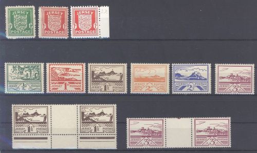 Dt. Bes. 2. WK Kanalinseln Jersey Michel Nummer 1-8 **