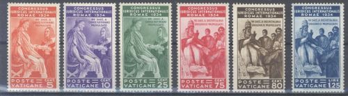 Vatikan Michel Nummer 45-50, Juristenkongress 1935 **/*