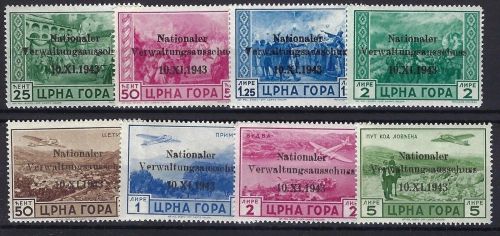 D. Besetzung Montenegro Mi 10-13 ** + 15-18 ** einwandfrei gepr. Brunel