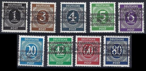 Bizone Mi I - IX / I komplett **, jede Marke gepr. Schlegel BPP