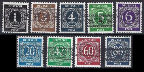 Bizone Mi I - IX / I komplett **, jede Marke gepr. Schlegel BPP