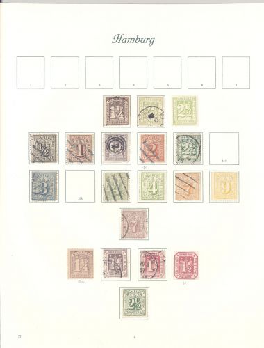 Hamburg, interessanter Posten auf altem Sammlungsblatt